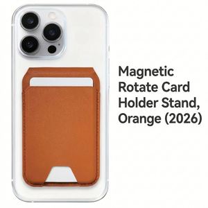 PU Leather Foldable Rotatable Phone Wallet w Open Closure Magnetic Credit Card Holder Phone Stand Phone Stand Holder Lining - Product Image 1