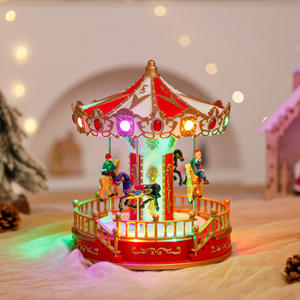 Adornos navideños de carrusel cajas de música Decoraciones navideñas Regalos navideños - Product Image 4