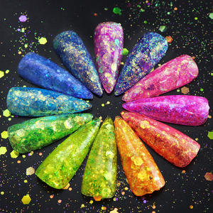 Pacote do saco Mixed Neon Colors Sequins Glitter Nail Hair Body Eye Face Chunky Glitter para Traje Maquiagem Party Performance - Product Image 6