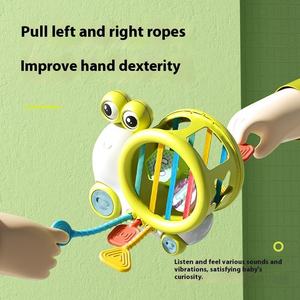 Jouet d'éveil pour bébé Snail Selle : Voiture de jeu de formes à tirer au doigt, puzzle amusant - Product Image 5