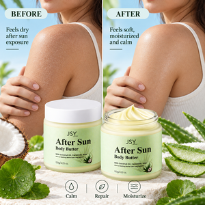 Manteca Corporal Post-Solar de Marca Blanca con Aceite de Coco, Ceramida y Aloe, Cuidado Hidratante Intenso para una <span class=keywords><strong>Piel</strong></span> Suave y Reconfortada 120 g - Product Image 3