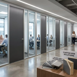 <span class=keywords><strong>Porte</strong></span> intérieure coulissante pivotante à cadre pliant en mélamine avec apprêt blanc pour projet de logement locatif - Product Image 4