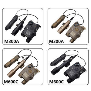 Lampe torche tactique PEQ15 avec laser rouge, vert et bleu, 300A, pour la chasse, sans lumière de remplissage IR, <span class=keywords><strong>stroboscope</strong></span>, compatible 20 mm - Product Image 2