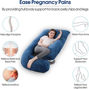 Almohadas de <span class=keywords><strong>Embarazo</strong></span> de Alta Calidad, Almohada de Cuerpo Completo en Forma de G para Dormir <span class=keywords><strong>y</strong></span> Soporte de Maternidad para Caderas, Piernas <span class=keywords><strong>y</strong></span> Vientre de Mujeres Embarazadas - Product Image 2