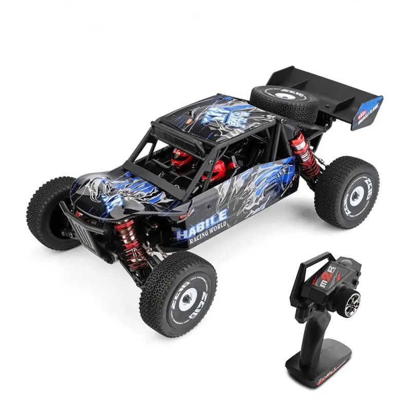 Mobil Radio Kontrol 1/12 GHz Skala 2.4, Mobil RC Balap Kecepatan Tinggi 4WD 60Km/Jam, Mobil Drift Buggy Off-Road RTR VS Wltoys 124019