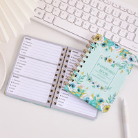 Diario de Oración con Tapa Dura Floral Vintage, Encuadernación en Espiral A6, Diario Devocional, Cuaderno de Estudio, Planificador Guiado