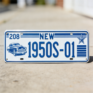 Placa de Matrícula Retro de Aluminio Personalizada con Diseño de Estrella para el Mercado Estadounidense, Placa de Matrícula de Aluminio Personalizada - Product Image 2