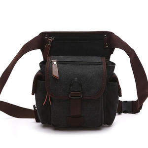 <span class=keywords><strong>Mugu</strong></span> Style britannique Sac de taille pour hommes Kangbang Canvas Leg Waist Bag avec fermeture à glissière Factory Direct One Piece Dropshipping - Product Image 5