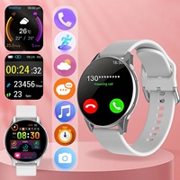 Reloj Inteligente Deportivo Multifuncional con Monitor de Frecuencia Cardíaca, Llamadas, Pronóstico del Tiempo, Control de Música, Contador de Pasos, Silicona