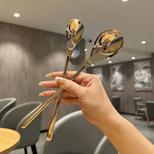 304 Stainless Steel Stirring <b>Spoon</b> Long Handle Reusable Kitchen <b>Coffee</b> <b>Spoon</b> - Product Image 2