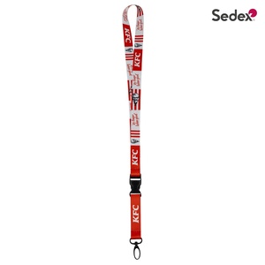 Reducción de aranceles Respetuoso con el medio ambiente Sublimación Impreso Llavero de poliéster Cuello de nylon Tejido Tarjeta de identificación Titular de la insignia Cordón - Product Image 5