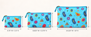 Bolso de mano de lona con diseño personalizado, cierre de cremallera, asa de cuerda, tres tamaños, 100% RPET, 3 piezas - Product Image 3