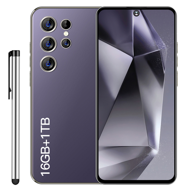 Wholesale Factory New S24 Ultra Android 13 Smart Phone 108MP Rear Four-Camera System 12GB RAM Dual SIM 4K LED LTE CDMA