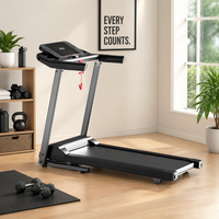 Cinta de Correr Eléctrica Plegable con Motor sin Escobillas de 0.85HP, Velocidad de 1.0-12.0 Km/h, Inclinación Eléctrica y 12 Programas para Gimnasio en Casa