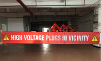 Letrero reflectante personalizado de doble cara, señal de advertencia de peligro, enchufes de alta tensión en las proximidad, valla eléctrica