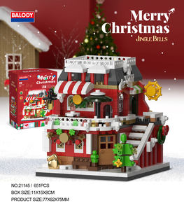 Mini Granules Creative Educational Toy <b>Plastic</b> Building <b>Blocks</b> 21058-21063 Christmas Series DIY Youth Unisex Wholesale - Product Image 1