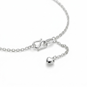 Glam High End Polished White Pt950 Fine Adjustable Minimalist Pendant Chain Unisex Daily <b>Stack</b> Gift Platinum Jewelry - Product Image 3