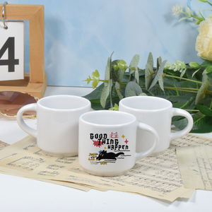 Tasses en céramique personnalisées, service à thé en céramique, tasse en céramique, petite tasse en céramique, mini tasses en céramique de 2,5 oz, logo personnalisé, céramique réutilisable - Product Image 6