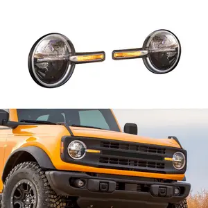 Araba vücut parçaları kafa lambası ön Foglight başkanı sis lambası uzun hüzme vücut kiti aksesuarları Ford Bronco için