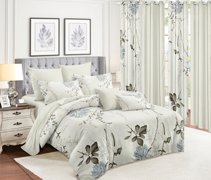 Ensemble de draps et de rideaux King Sheets, ensemble de housse de couette avec rideaux pour fenêtres - Product Image 3