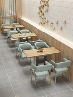 Restaurant moderne de style occidental, boutique de thé, café, restaurant, meubles, banquette, table, chaise de salle à manger en bois massif pour la cantine de l'hôtel