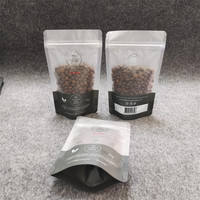 Sac d'emballage transparent dépoli, en plastique, avec fermeture éclair, pochette debout, sac d'emballage pour le café et les aliments, unités