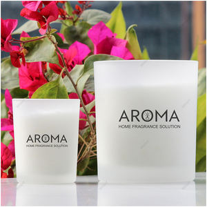 Cylindre 14oz <span class=keywords><strong>16</strong></span> oz grands pots de <span class=keywords><strong>bougie</strong></span> avec couvercles pour la fabrication de bougies Luxe brillant noir blanc givré 3 mèches - Product Image 6