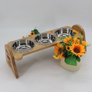 Fabricante atacado Food Drinking <span class=keywords><strong>Bowl</strong></span> <span class=keywords><strong>Dog</strong></span> <span class=keywords><strong>Bowl</strong></span> OEM Logotipo Madeira para Cães - Product Image 1