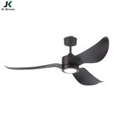 Ventilateur de plafond LED de 52 pouces avec lumière, 3 pales en ABS, télécommande à intensité variable, ventilateur de plafond moderne pour chambre à coucher
