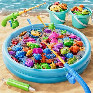 Ensemble de jouets de pêche avec des poissons en plastique colorés et des cannes à pêche pour les enfants de 8 à 14 ans, jeu de piscine unisexe, fabriqué en Chine - Product Image 1