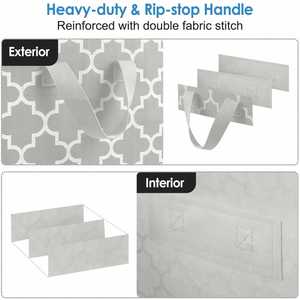 Wholesale Clothes Storage <b>Bags</b> 3-Pack Comforter Blanket Organizers 100L Large Capacity Containers with Visual Window - Product Image 4