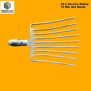 Personnalisation et vente en gros acceptées, tête de fourchette en acier multi-dents avec manche en <span class=keywords><strong>bois</strong></span> massif de haute qualité - Product Image 1