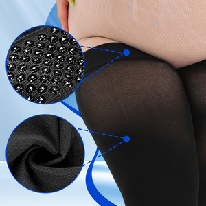 Chaussettes <span class=keywords><strong>de</strong></span> compression montantes à bout ouvert pour femmes, <span class=keywords><strong>classe</strong></span> <span class=keywords><strong>2</strong></span>, 20-30 mmHg, antidérapantes, qualité médicale, pour le soulagement des varices et des œdèmes - Product Image 3