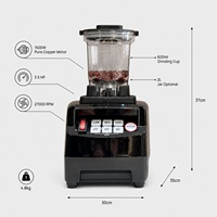Lohas Smoothie Blender Machine Elektrische Hoge Snelheid Heavy Duty Keukenapparatuur Restaurant Cafe Bar Bevroren Fruit Verwerking