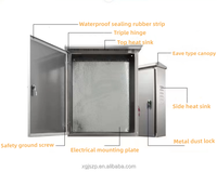 Boîte électrique étanche IP66 en acier inoxydable, boîtier de distribution d'alimentation, boîte électrique en métal