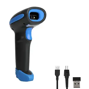 Henex Scanner de codes à barres à dents bleues sans fil de haute qualité, lecteur de codes QR 1D 2D portable pour l'entrepôt