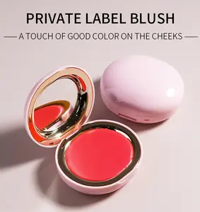 Alta Qualidade Cosméticos Private Label Impermeável Blush Vegan Lip Cheek Eye Cremoso Blush Paleta Make up Creme Blush
