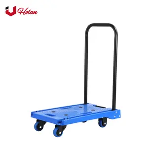 Uholan JJ-150 Plastic Stabiele Opvouwbare Draagbare Home Platform Duw Trolley Kar Capaciteit 150Kg