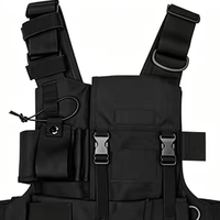 Harnais de poitrine en nylon pour radio bidirectionnelle - Support pour radio pour pompiers forestiers, secouristes et travailleurs utilitaires |