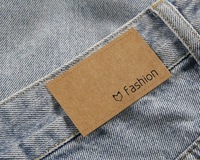 Étiquettes personnalisées en cuir écologique pour jeans et casquettes de camionneur, avec logo gaufré, pressées à chaud, coupe droite, couleur personnalisée, vente en gros directe usine