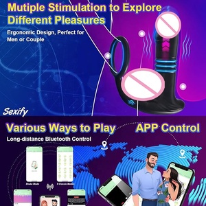 Vibrador Anal, Masajeador <span class=keywords><strong>de</strong></span> Próstata, Anillo para Pene, Juguete Anal, Tapón Anal, Dildo Telescópico con Control por Aplicación para Punto G Masculino - Product Image 3