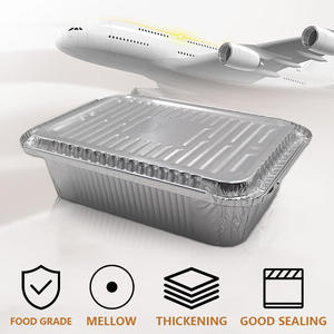 Récipient carré en aluminium de meilleure qualité de fabricant chinois avec couvercle en plastique - Product Image 4