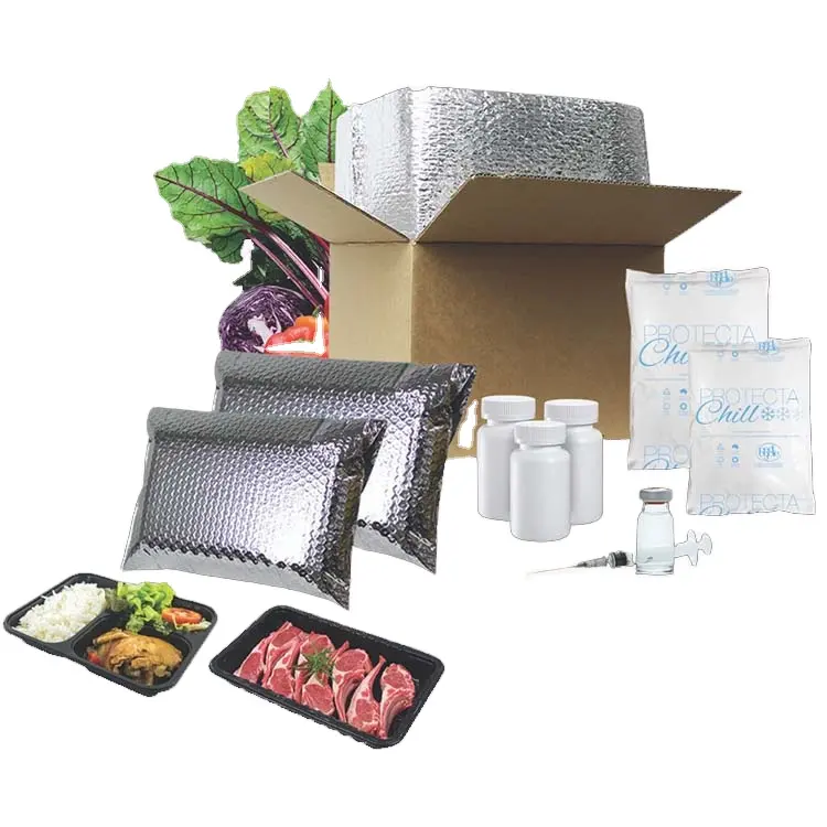 Kotak Pengiriman Busa Terisolasi Kustom untuk Kemasan Makanan Karton Kotak Pendingin Daging