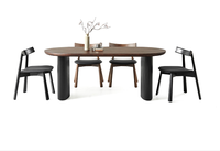 Table à manger rectangulaire en chêne massif, design italien de luxe, multifonctionnelle, finition antique, pour appartement, mobilier de maison, usage domestique