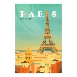 Tower Poster Dropshipping 2024 Paris beschichtetes Cling-Zeichen für Kunstwerkspräsentation