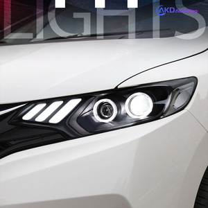 Fari per fari <span class=keywords><strong>Honda</strong></span> Fit <span class=keywords><strong>Jazz</strong></span> 2014-2020 dinamica faro faro proiettore lente LED anteriore Drl parti Automotive - Product Image 5