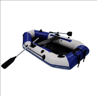 Kayak gonflable léger pour 1 personne, bateau de pêche portable, canot à rames avec tous les accessoires inclus