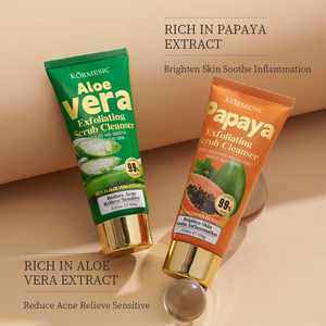 OEM Venta caliente Etiqueta Privada KORMESIC Hidratante Limpieza suave Espuma Lavado DE CARA Exfoliante Limpiador - Product Image 5