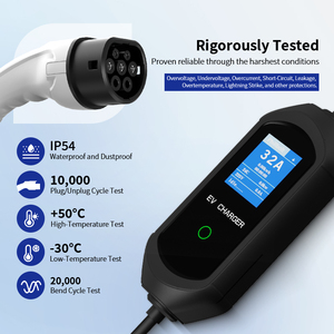 Nuevo Cargador de Vehículos Eléctricos Tipo 2 de Nivel 2, 7kW CA, con Corriente de Salida de 32A, Clasificación IP54, Certificado CE/FCC, para Uso Doméstico y de Viaje - Product Image 3