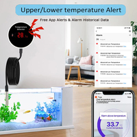 Capteur de température intelligent WiFi Tuya avec sonde externe, alerte par application, thermomètre